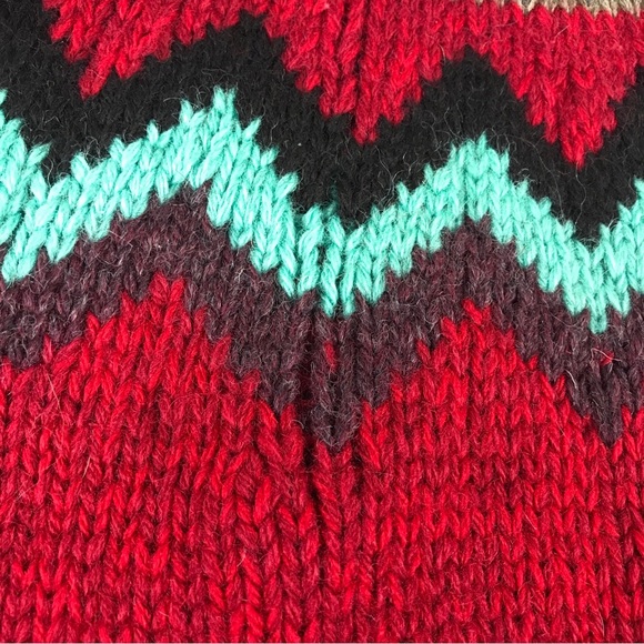 SOLD:  BANANA REPUBLIC Safari & Travel 100% Wool Chunky Geo Print Sweater Sz S - Picture 11 of 16